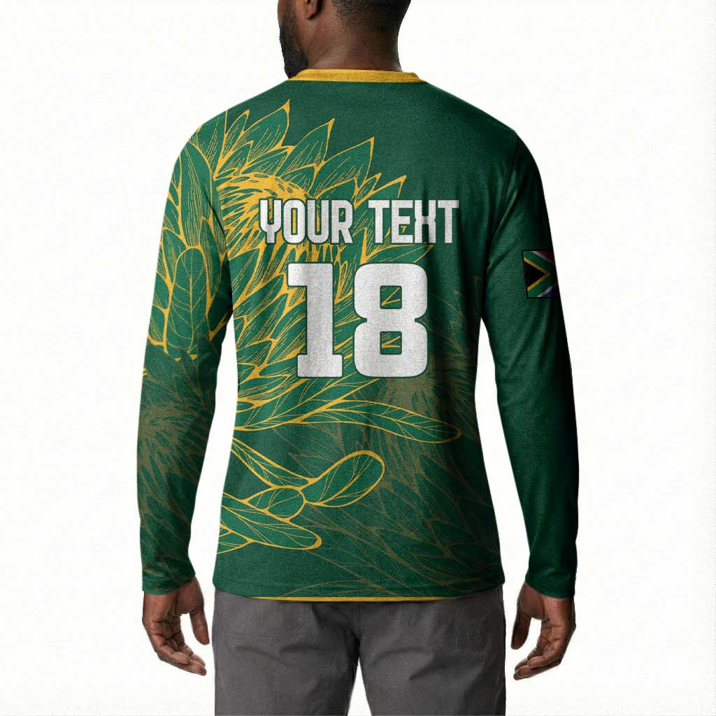 Rugby South Africa Champion Custom Button Sweatshirt Springboks Mascot