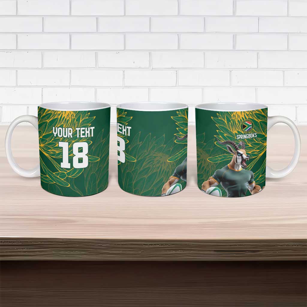 Rugby South Africa Champion Custom Ceramic Mug Springboks Mascot