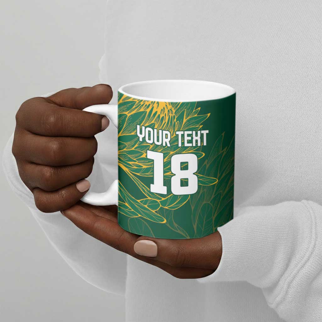 Rugby South Africa Champion Custom Ceramic Mug Springboks Mascot