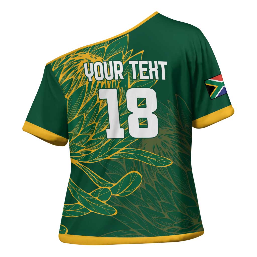Rugby South Africa Champion Custom Cross Shoulder Shirt Springboks Mascot