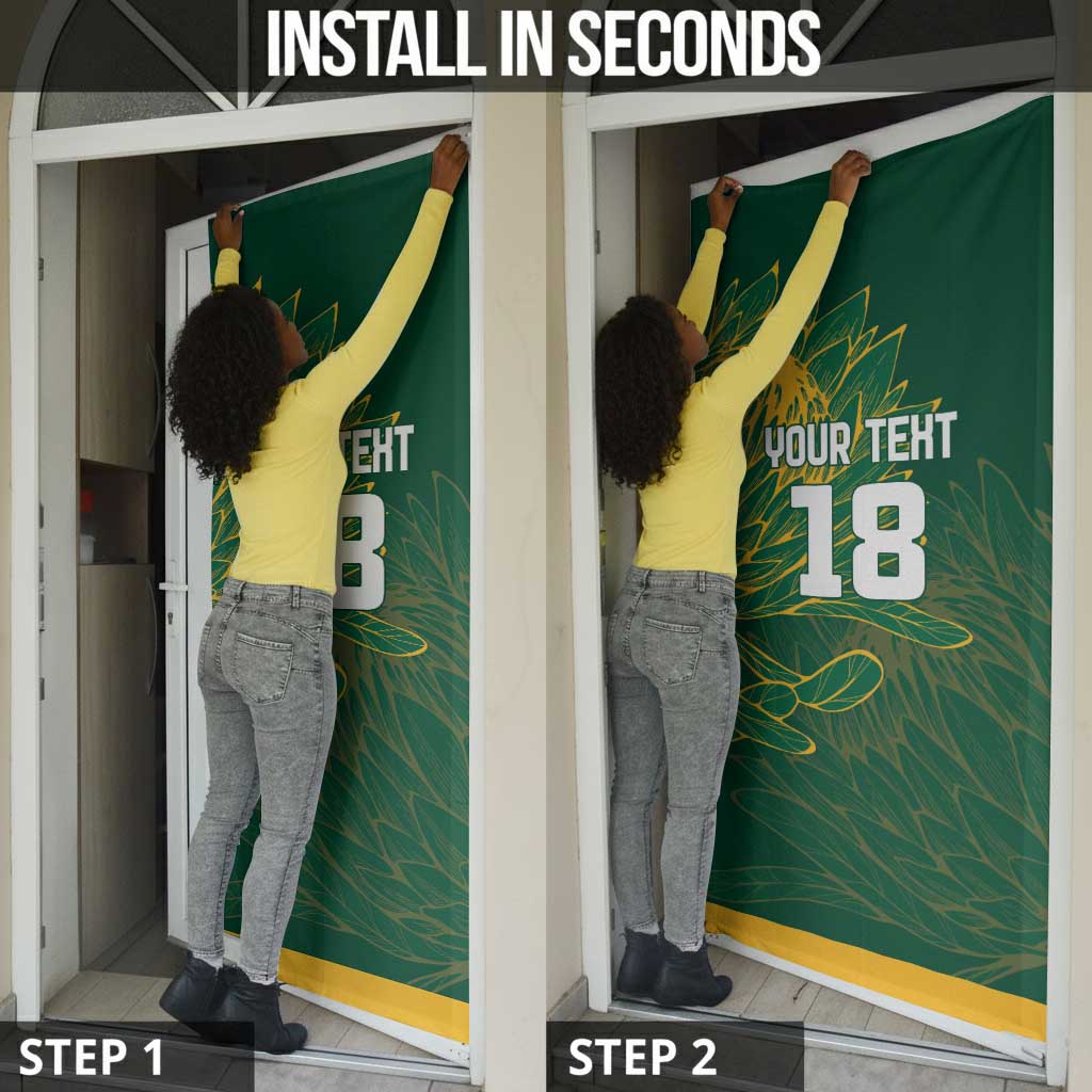 Rugby South Africa Champion Custom Door Cover Springboks Mascot