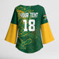 Rugby South Africa Champion Custom Kimono Sleeve Blouse Springboks Mascot