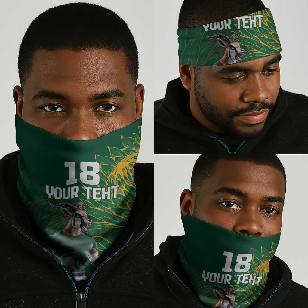 Rugby South Africa Champion Custom Neck Gaiter Springboks Mascot LT18