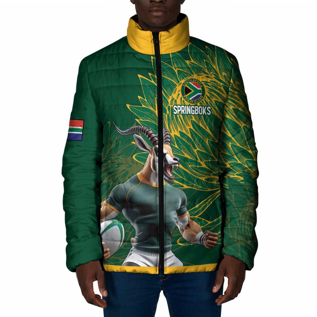 Rugby South Africa Champion Custom Padded Jacket Springboks Mascot