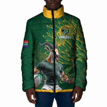 Rugby South Africa Champion Custom Padded Jacket Springboks Mascot