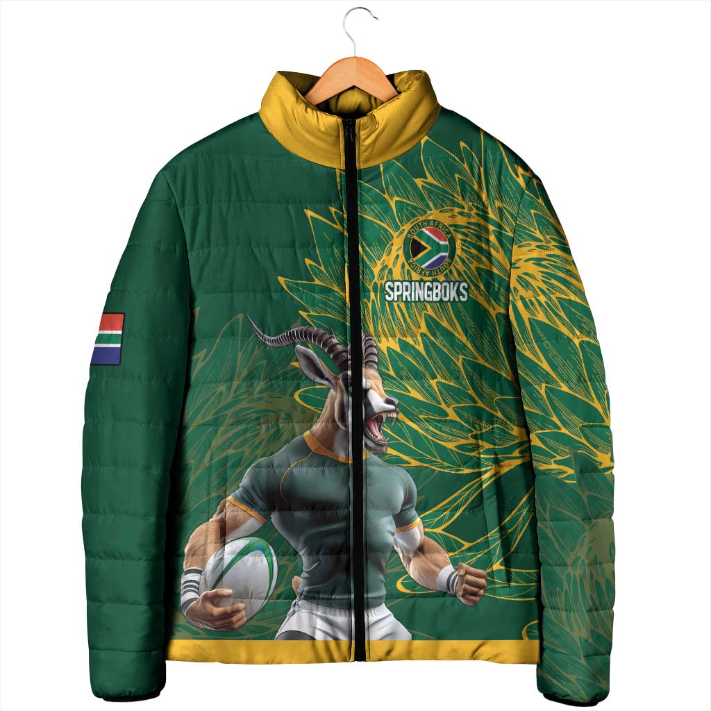Rugby South Africa Champion Custom Padded Jacket Springboks Mascot