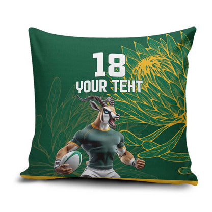 Rugby South Africa Champion Custom Pillow Cover Springboks Mascot