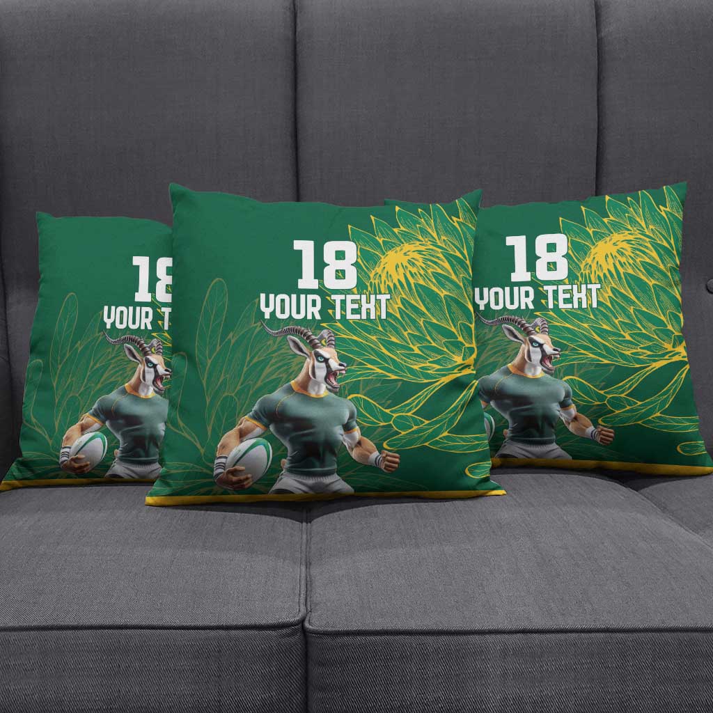 Rugby South Africa Champion Custom Pillow Cover Springboks Mascot