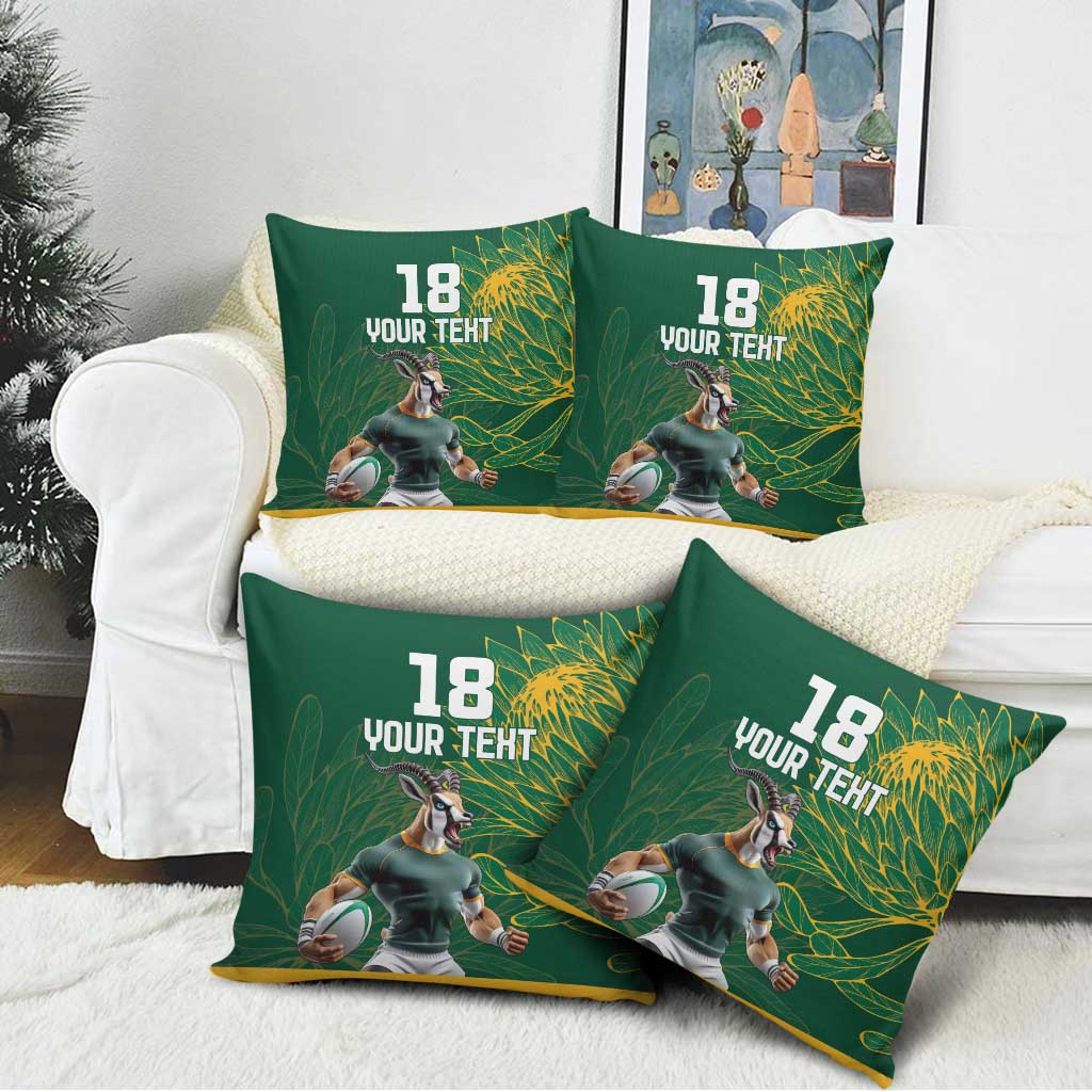 Rugby South Africa Champion Custom Pillow Cover Springboks Mascot