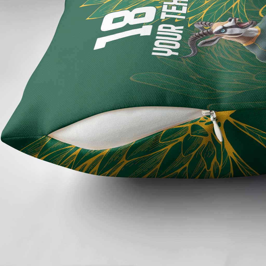 Rugby South Africa Champion Custom Pillow Cover Springboks Mascot