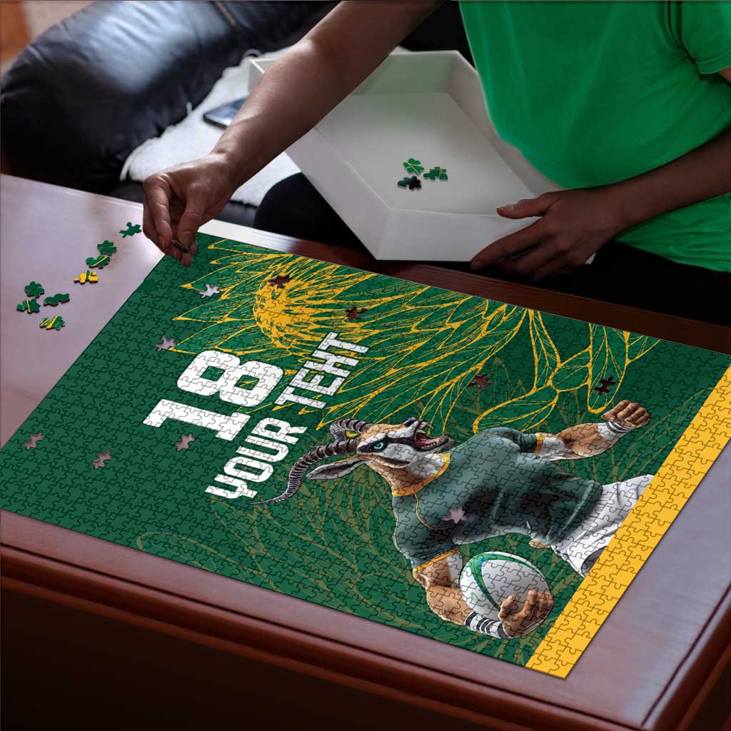 Rugby South Africa Champion Custom Puzzle Springboks Mascot