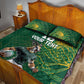 Rugby South Africa Champion Custom Quilt Bed Set Springboks Mascot - African Pride