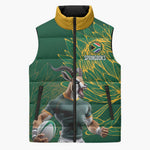Rugby South Africa Champion Custom Sleeveless Puffer Jacket Springboks Mascot