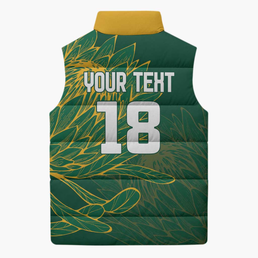 Rugby South Africa Champion Custom Sleeveless Puffer Jacket Springboks Mascot