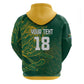 Rugby South Africa Champion Custom Zip Hoodie Springboks Mascot - African Pride