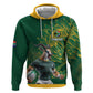 Rugby South Africa Champion Custom Zip Hoodie Springboks Mascot - African Pride
