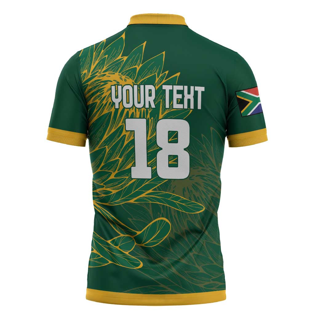 Rugby South Africa Champion Custom Zipper Polo Shirt Springboks Mascot