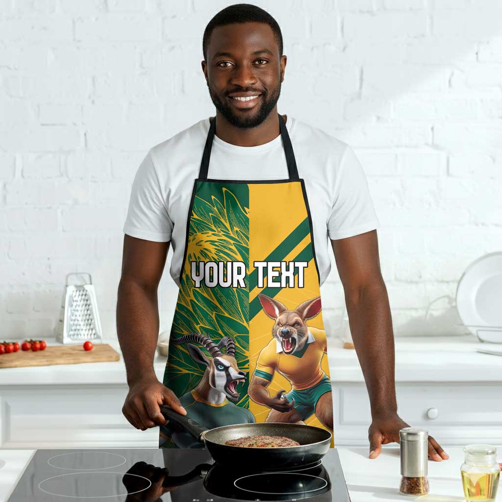 South Africa Australia Rugby Champion Personalized Apron Springboks Wallabies Mascot