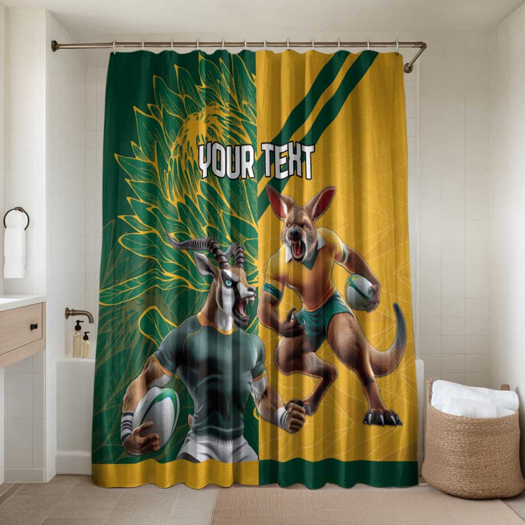 South Africa Australia Rugby Champion Personalized Bathroom Set Springboks Wallabies Mascot