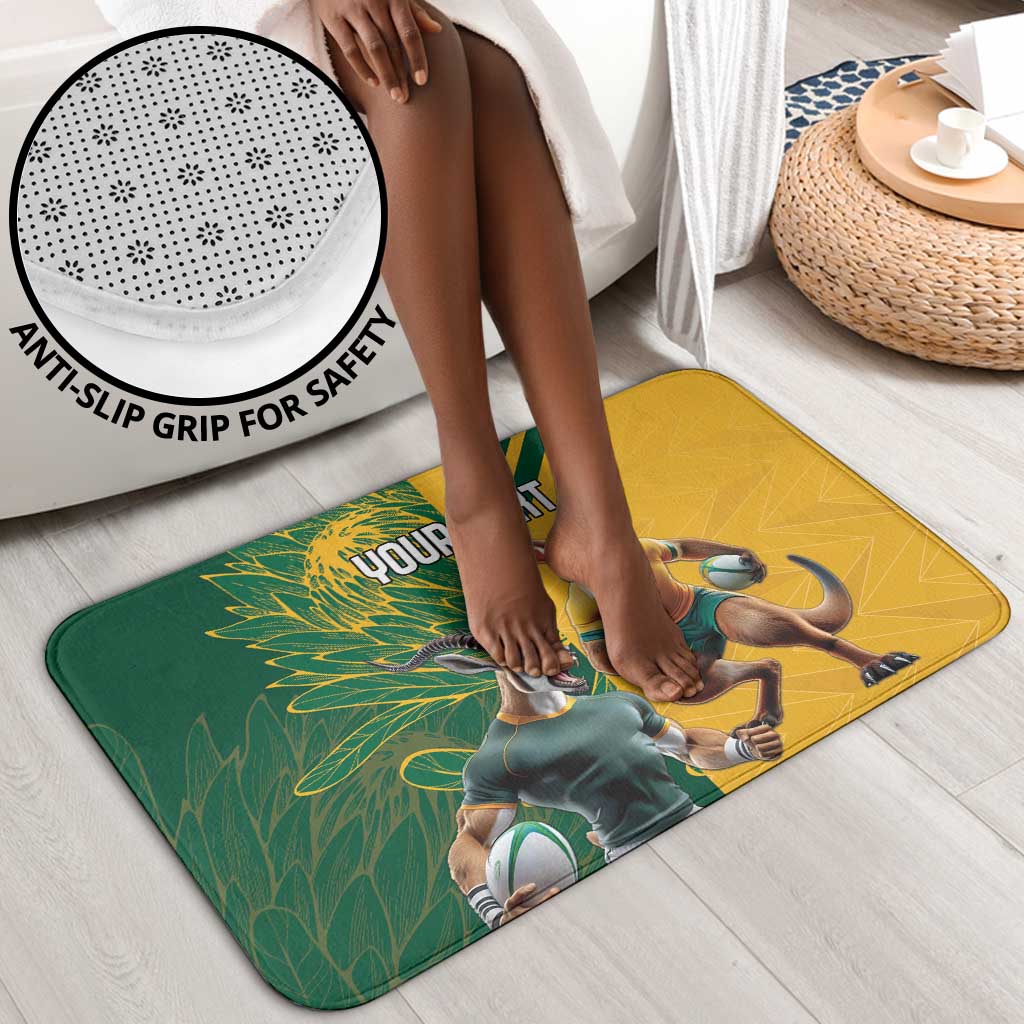 South Africa Australia Rugby Champion Personalized Bathroom Set Springboks Wallabies Mascot