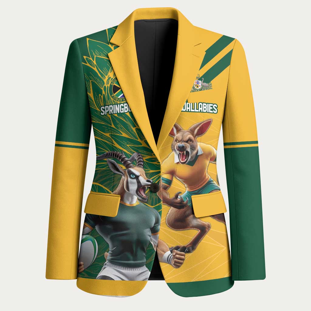 South Africa Australia Rugby Champion Personalized Blazer Springboks Wallabies Mascot