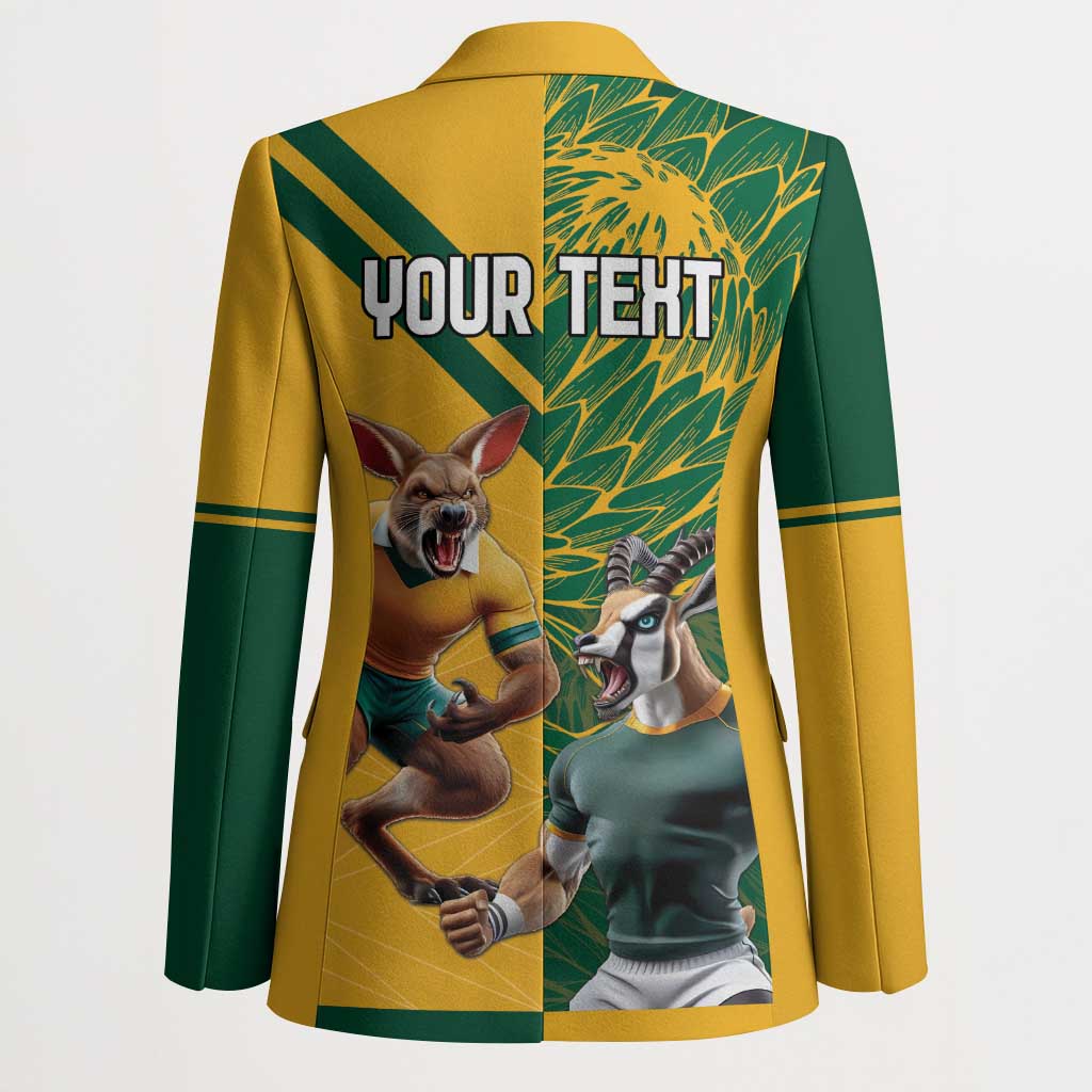 South Africa Australia Rugby Champion Personalized Blazer Springboks Wallabies Mascot
