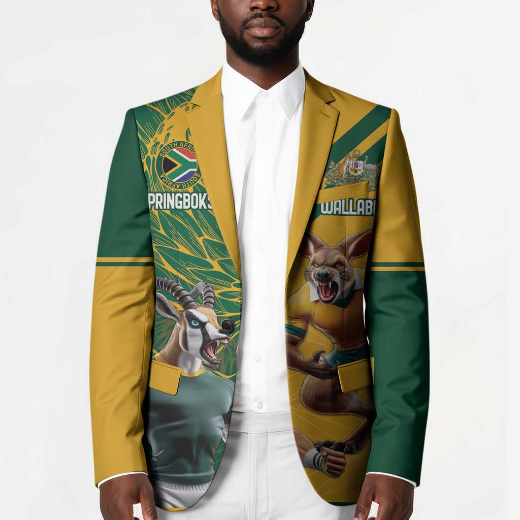 South Africa Australia Rugby Champion Personalized Blazer Springboks Wallabies Mascot