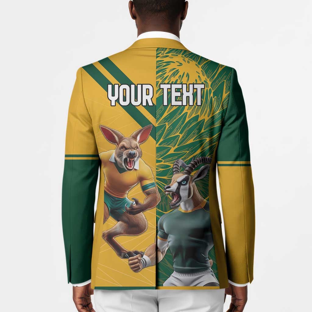 South Africa Australia Rugby Champion Personalized Blazer Springboks Wallabies Mascot