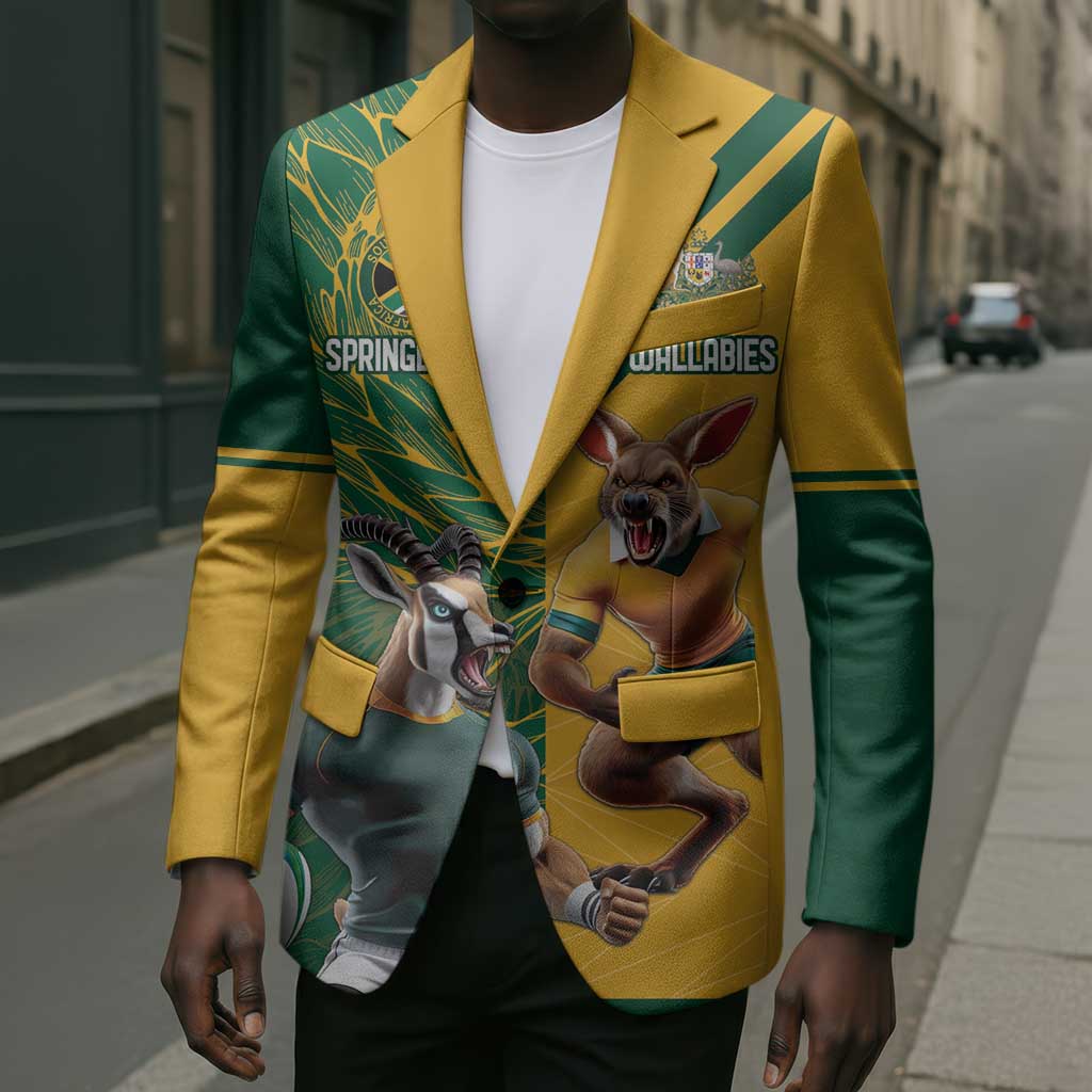 South Africa Australia Rugby Champion Personalized Blazer Springboks Wallabies Mascot