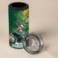 South Africa Australia Rugby Champion Personalized 4 in 1 Can Cooler Tumbler Springboks Wallabies Mascot - African Pride