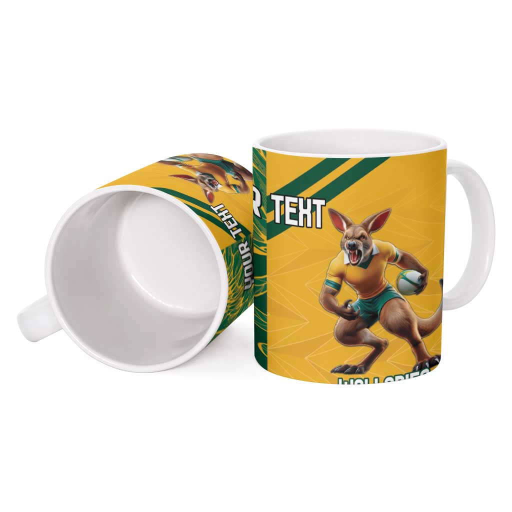 South Africa Australia Rugby Champion Personalized Ceramic Mug Springboks Wallabies Mascot