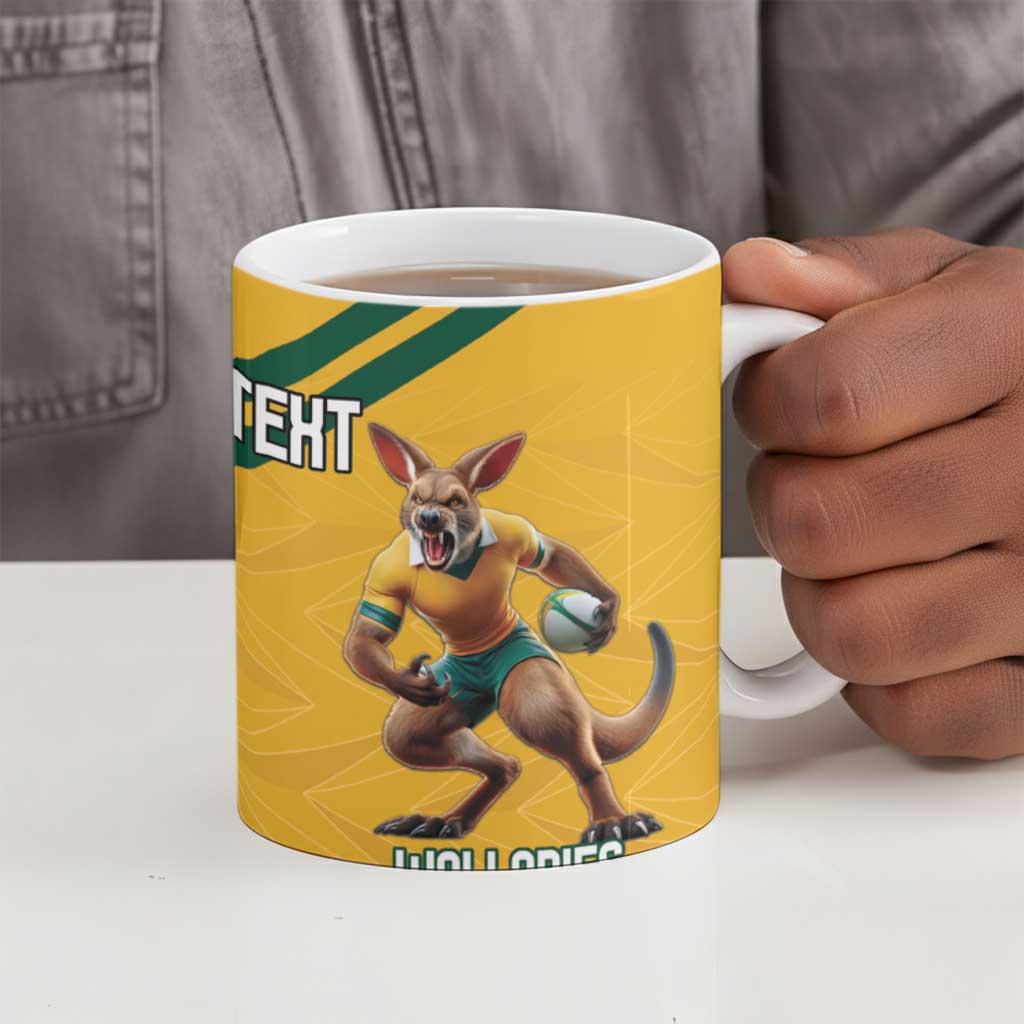 South Africa Australia Rugby Champion Personalized Ceramic Mug Springboks Wallabies Mascot