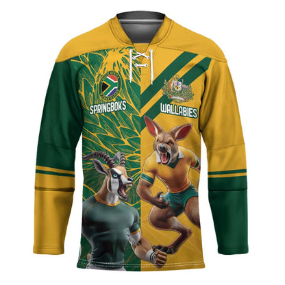 South Africa Australia Rugby Champion Personalized Hockey Jersey Springboks Wallabies Mascot