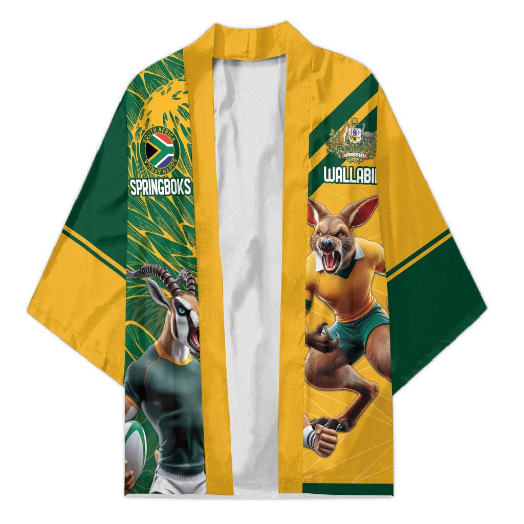 South Africa Australia Rugby Champion Personalized Kimono Springboks Wallabies Mascot