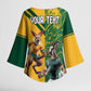 South Africa Australia Rugby Champion Personalized Kimono Sleeve Blouse Springboks Wallabies Mascot