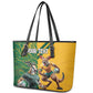 South Africa Australia Rugby Champion Personalized Leather Tote Bag Springboks Wallabies Mascot - African Pride