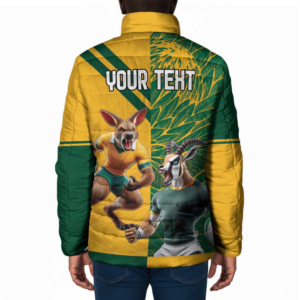 South Africa Australia Rugby Champion Personalized Padded Jacket Springboks Wallabies Mascot
