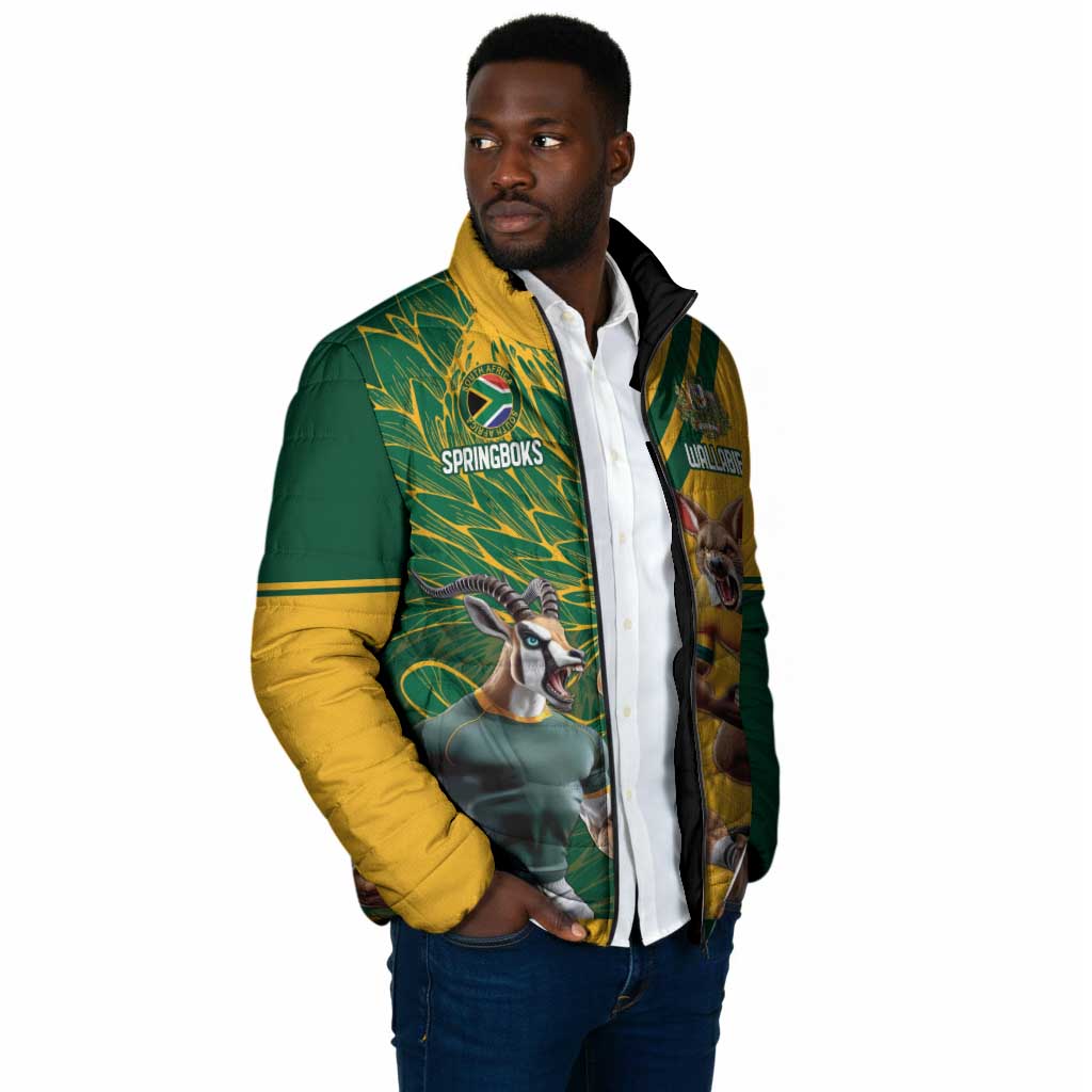 South Africa Australia Rugby Champion Personalized Padded Jacket Springboks Wallabies Mascot