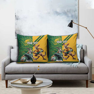South Africa Australia Rugby Champion Personalized Pillow Cover Springboks Wallabies Mascot