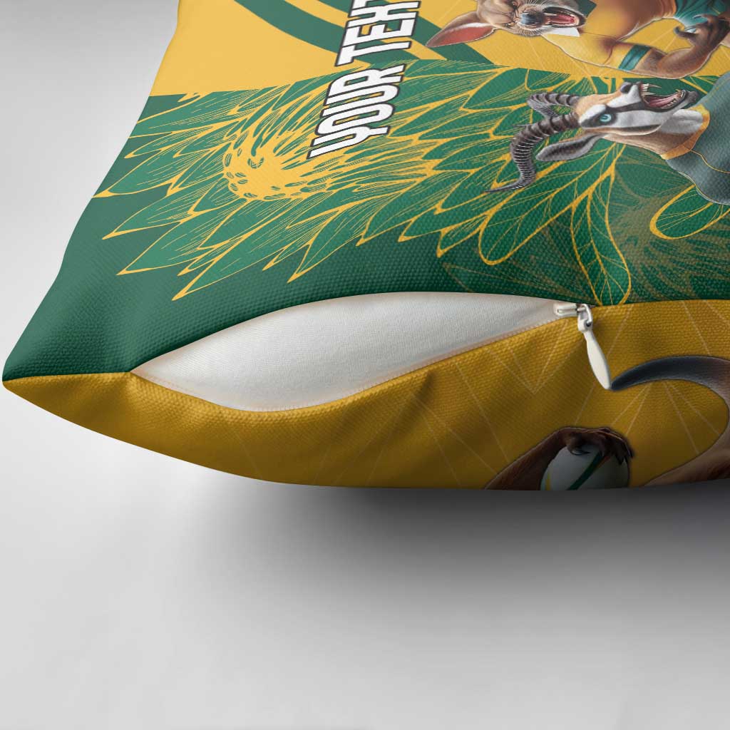 South Africa Australia Rugby Champion Personalized Pillow Cover Springboks Wallabies Mascot