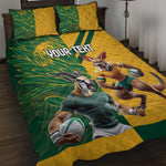 South Africa Australia Rugby Champion Personalized Quilt Bed Set Springboks Wallabies Mascot - African Pride