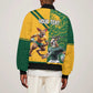 South Africa Australia Rugby Champion Personalized Sleeve Zip Bomber Jacket Springboks Wallabies Mascot - African Pride