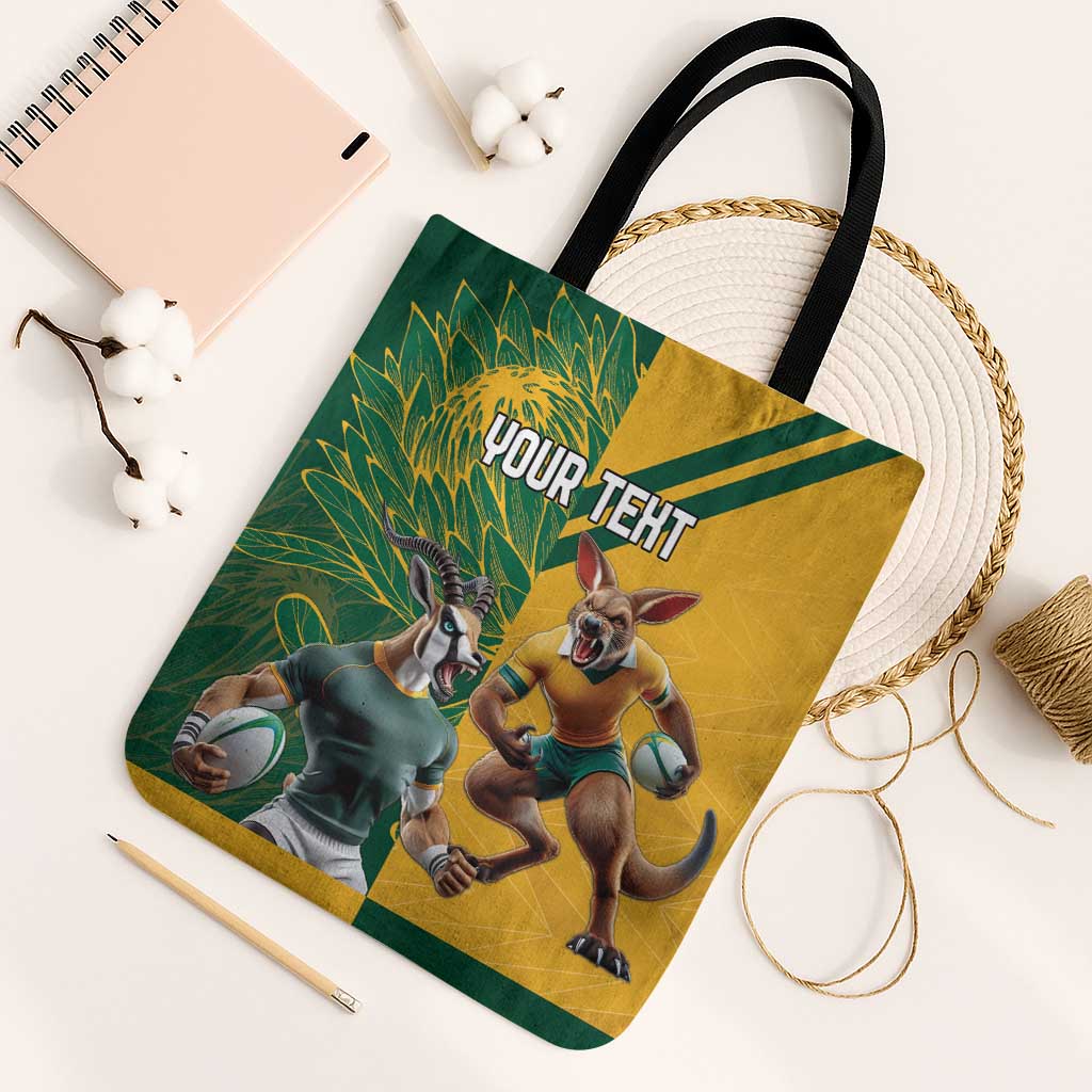 South Africa Australia Rugby Champion Personalized Tote Bag Springboks Wallabies Mascot