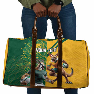 South Africa Australia Rugby Champion Personalized Travel Bag Springboks Wallabies Mascot
