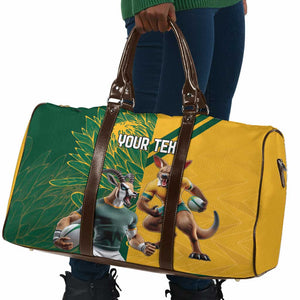 South Africa Australia Rugby Champion Personalized Travel Bag Springboks Wallabies Mascot