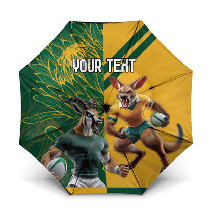 South Africa Australia Rugby Champion Personalized Umbrella Springboks Wallabies Mascot