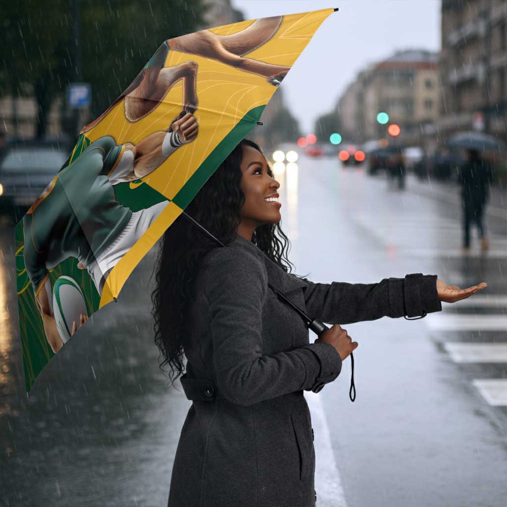 South Africa Australia Rugby Champion Personalized Umbrella Springboks Wallabies Mascot