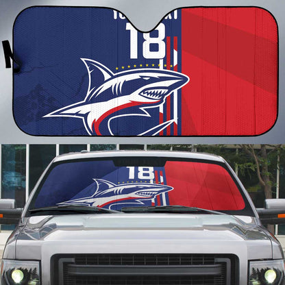 Cape Verde Football Pride Custom Auto Sun Shade Tubaroes Azuis Champion