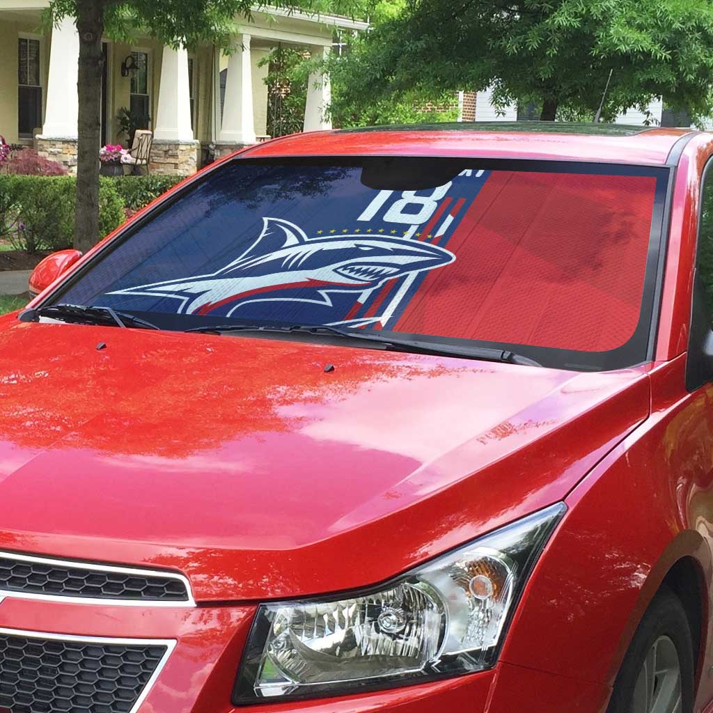 Cape Verde Football Pride Custom Auto Sun Shade Tubaroes Azuis Champion