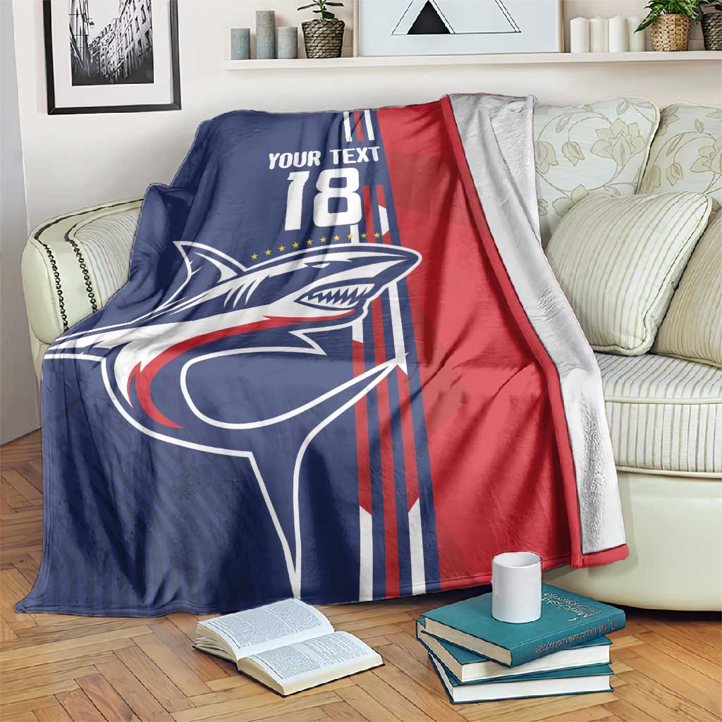 Cape Verde Football Pride Custom Blanket Tubaroes Azuis Champion - African Pride